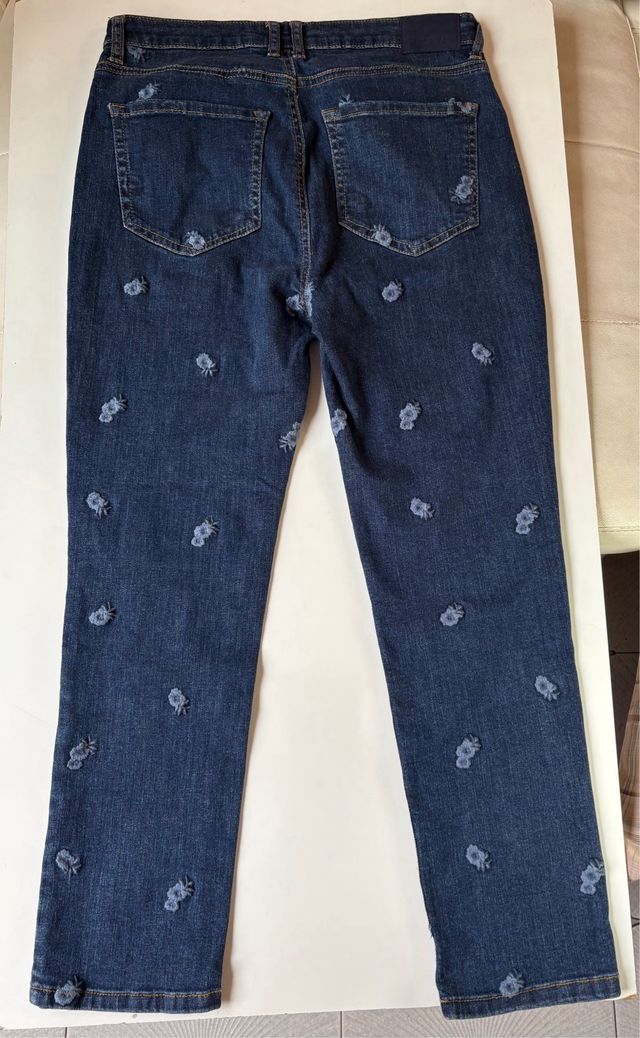 Vaqueros Pitillo Cortefiel Bordados