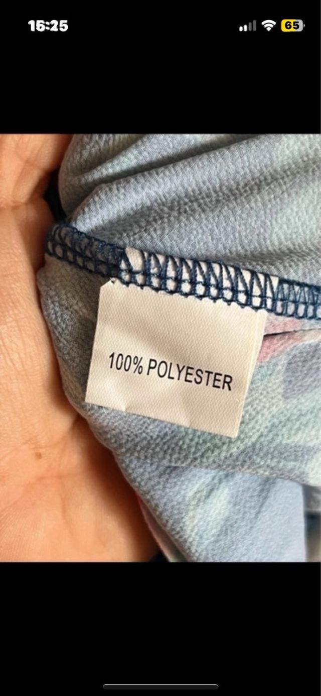 Vestido estampado floral azul y rosa 