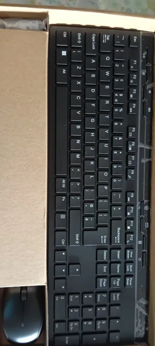 Teclado y Ratón Inalámbrico Amazon Basics Negro