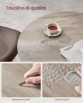 Tavolino da Pranzo, Tavolino da Cucina Rotondo, pe