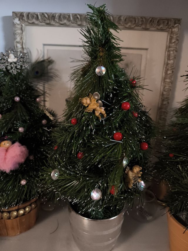 Árvores de Natal Decoradas. Feitas com AMOR 55cm