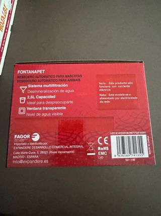 Bebedero Fagor Fontanapet 2.5L