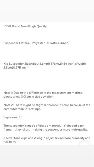 Tirantes Rosas para Niños - 4 pcs