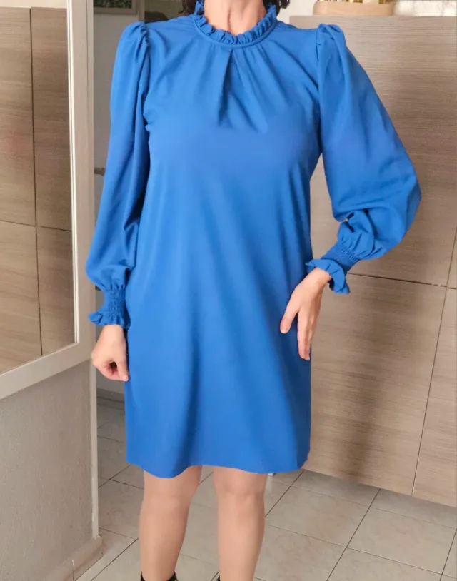Abito blu elegante al ginocchio taglia L