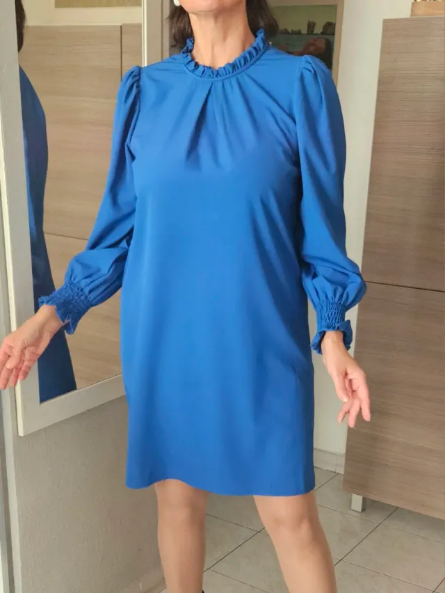 Abito blu elegante al ginocchio taglia L