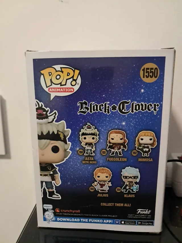 Funko Pop! Black Clover Asta con Nero 1550
