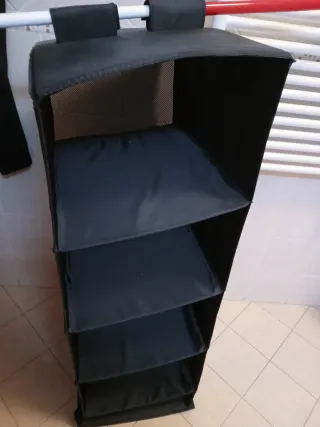 2 organizzatori armadio Ikea Skubb 6 ripiani nero