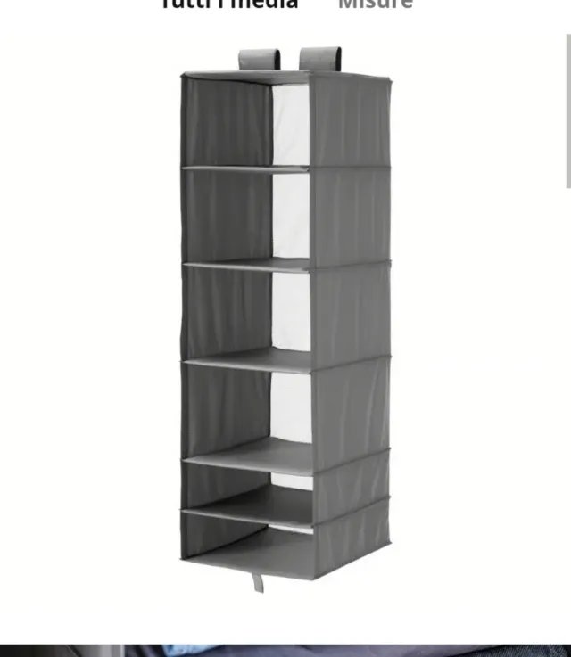 2 organizzatori Ikea Skubb 6 ripiani nero