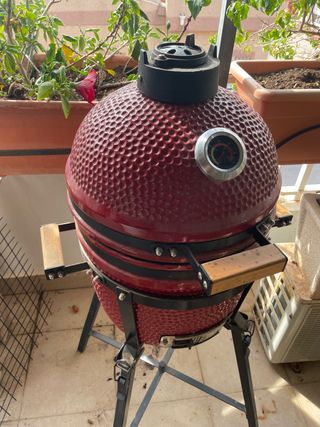 Barbacoa Ahumador Cerámica Roja