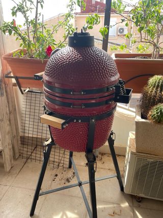 Barbacoa Ahumador Cerámica Roja