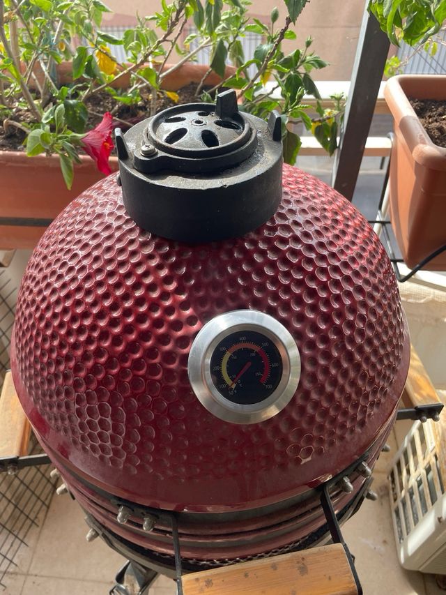 Barbacoa Ahumador Cerámica Roja