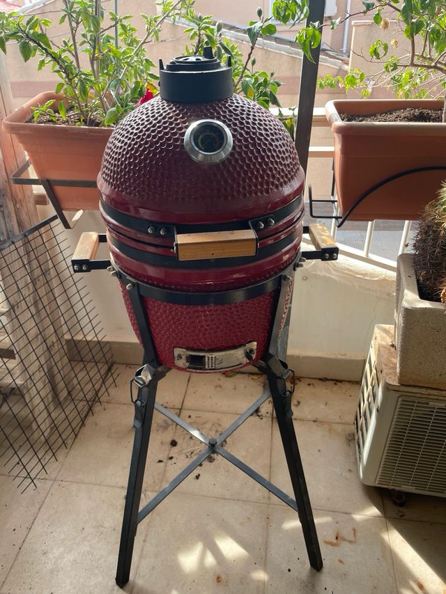 Barbacoa Ahumador Cerámica Roja