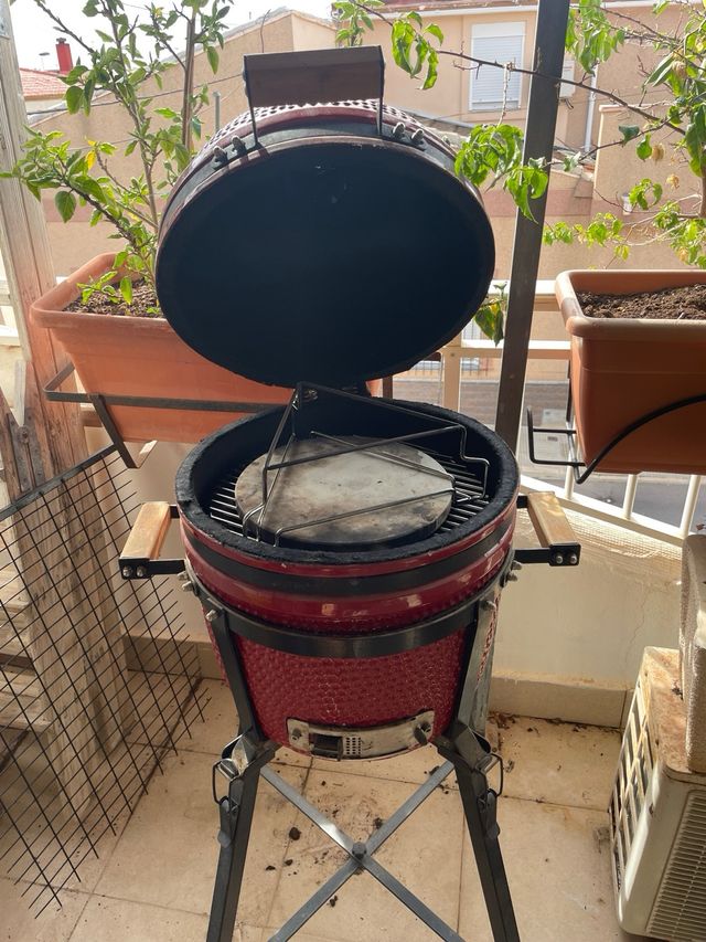 Barbacoa Ahumador Cerámica Roja