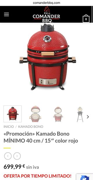 Barbacoa Ahumador Cerámica Roja