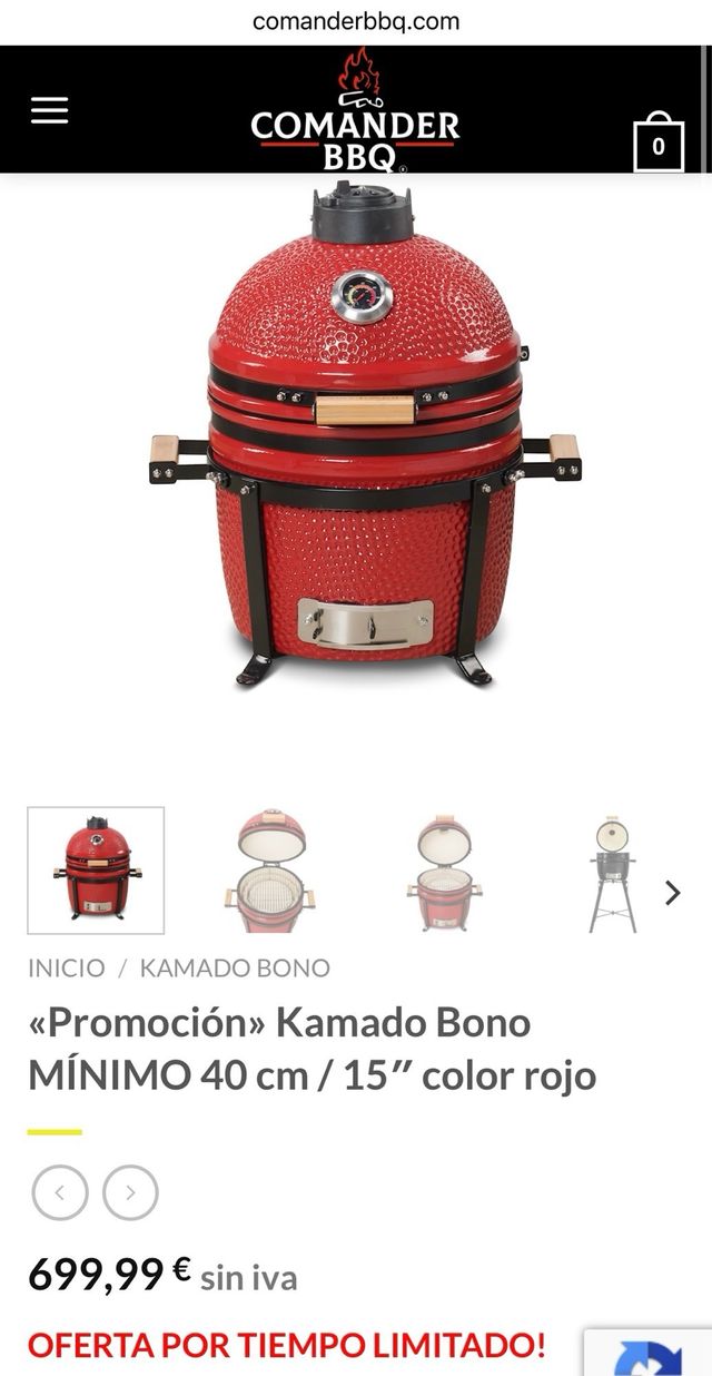 Barbacoa Ahumador Cerámica Roja