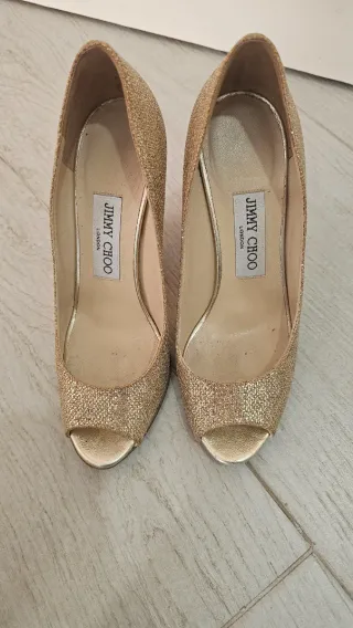 Zapatos Jimmy Choo Dorados Brillantes