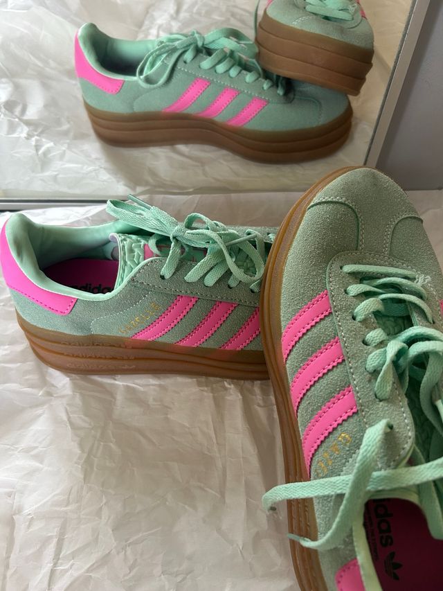 Adidas Gazelle Verde y Rosa Talla 38