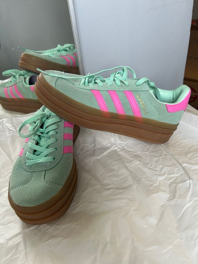 Adidas Gazelle Verde y Rosa Talla 38