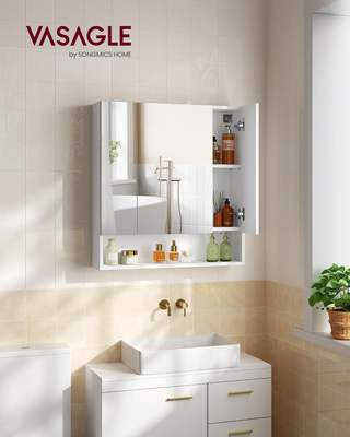 Armadietto Bagno da Parete con Ante a Specchio, Mo