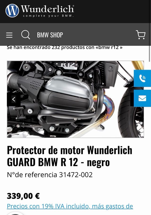 Protector motor Wunderlich BMW R 12 - ninet - gs