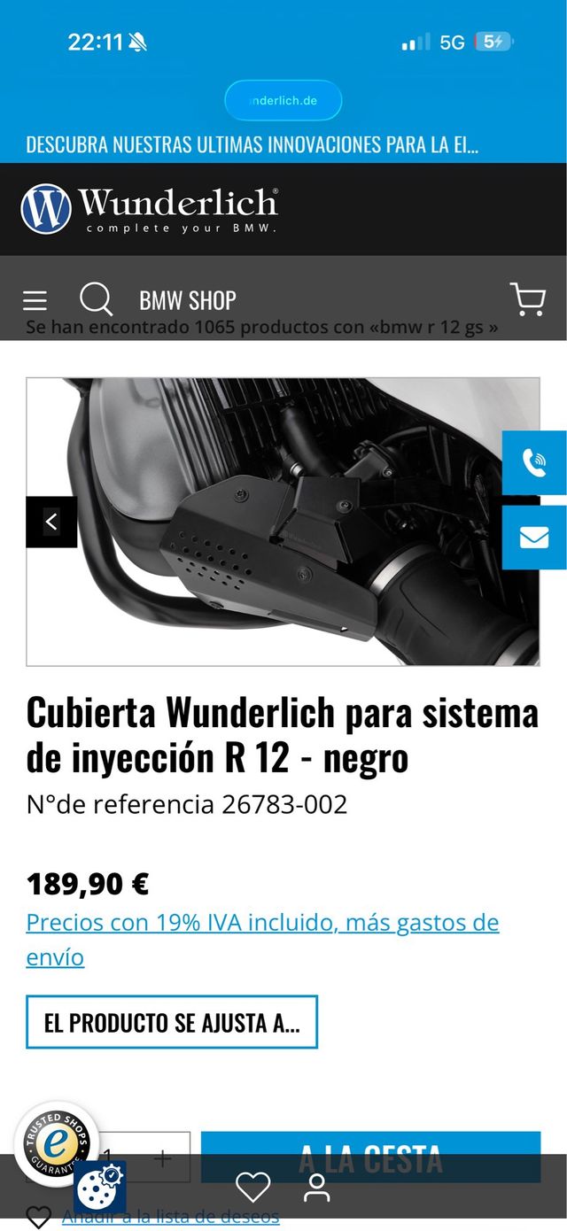 Cubierta Wunderlich R 12 - ninet- gs