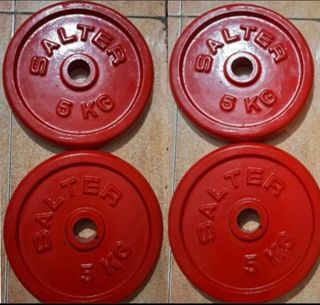 PESAS 4 DISCOS SALTER DE 5KG DE 30MM