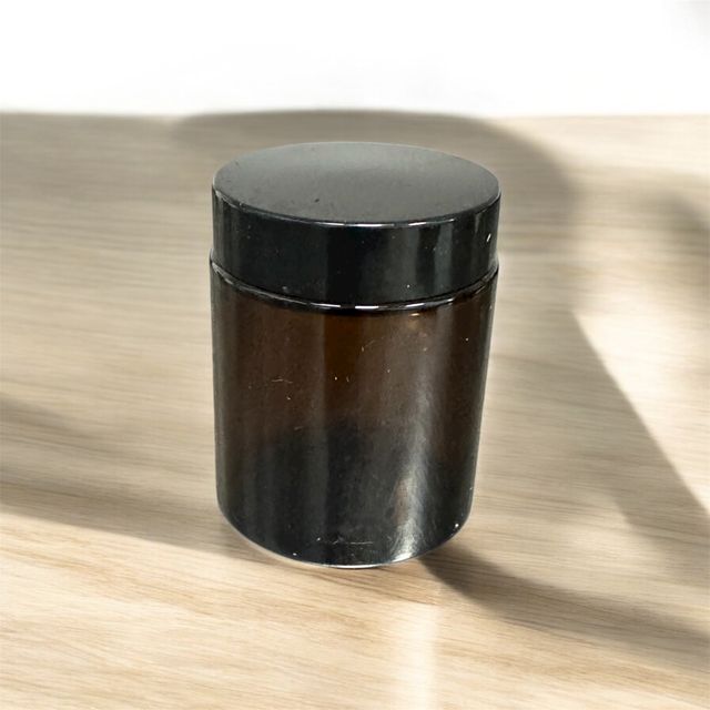 Lote 77 Tarros Vidrio Ámbar Tapa Negra