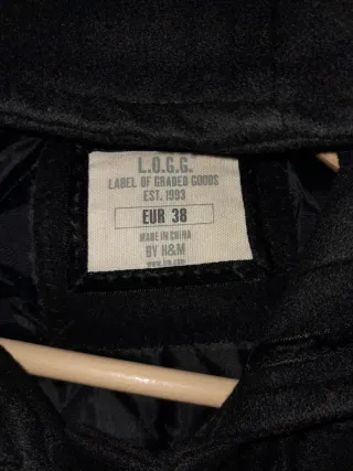 Abrigo LOGG mujer negro talla 38