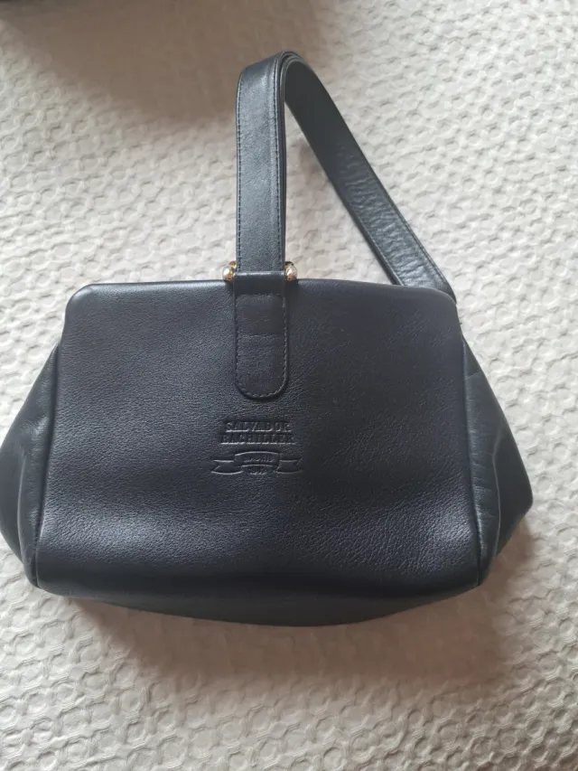 Bolso piel Azul Salvador Bachiller