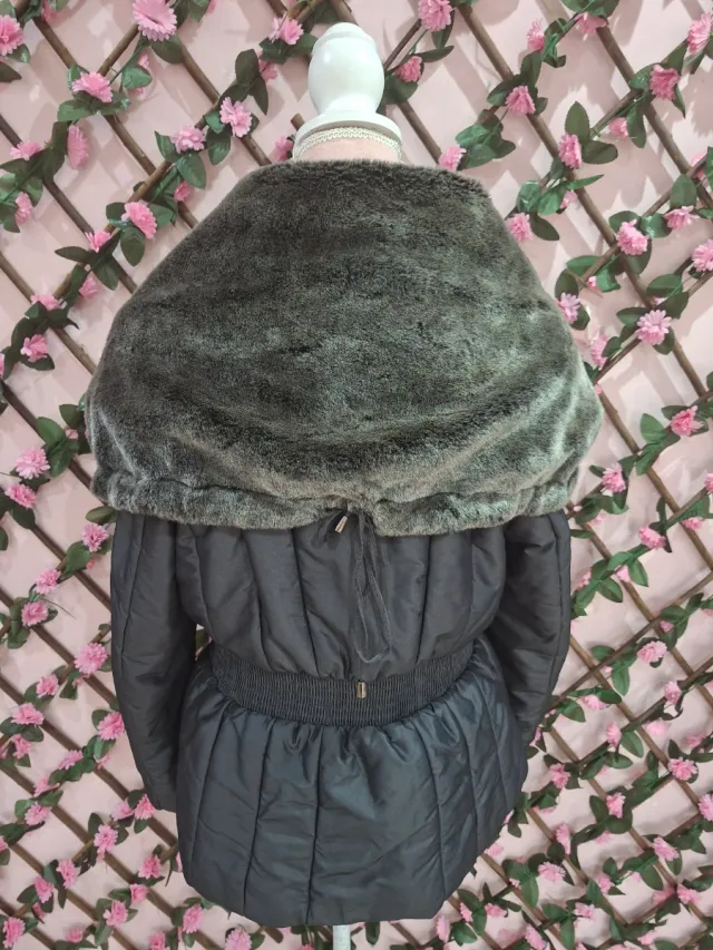 Anorak Zara Mujer Negro/Gris