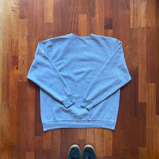 Sudadera Russell Gris No Capucha Vintage Americano