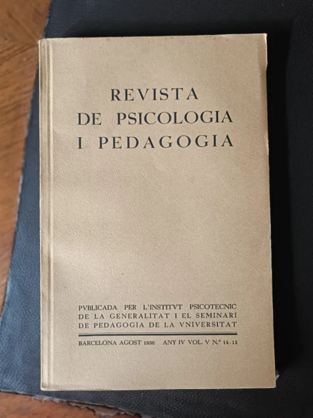 Revista de Psicologia i Pedagogia (1933-1937)