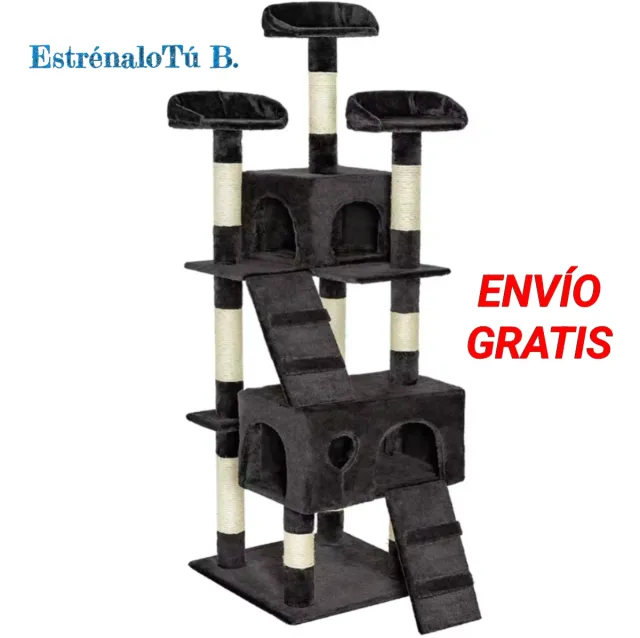 Árbol Torre Rascador Negro Gatos 