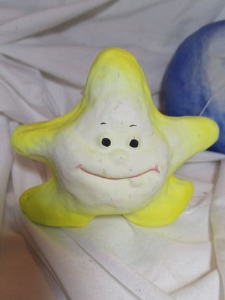 Móvil estrellas y luna papel maché