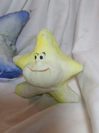 Móvil estrellas y luna papel maché