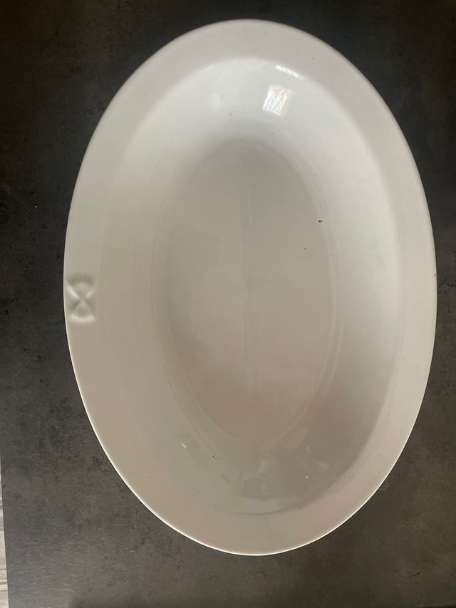 Pirofila Ovale in Ceramica Bianca