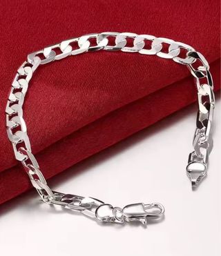 Pulsera barbada caballero 4mm plata