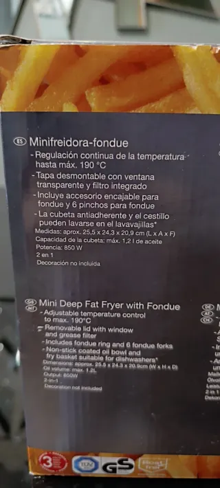 Mini freidora-fondue SilverCrest 2 en 1