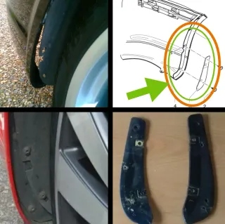 Aletines Parachoques VW Golf IV R32 Originales Oem