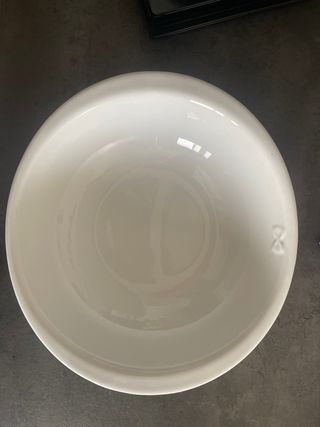 Pirofila rotonda in porcellana bianca