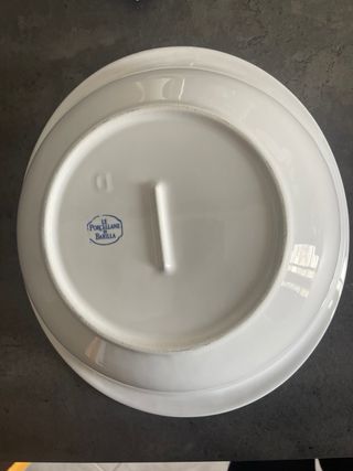 Pirofila rotonda in porcellana bianca