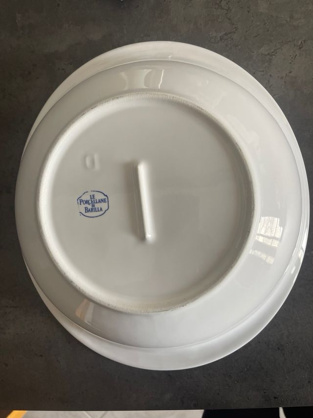 Pirofila rotonda in porcellana bianca