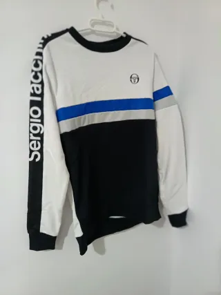 Sudadera Sergio Tacchini Blanca y Negra