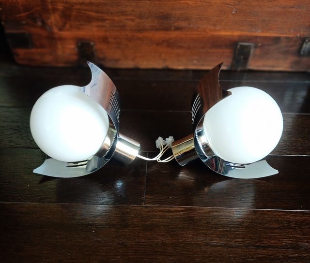 Pareja Apliques Space Age futurista Espanha 70's