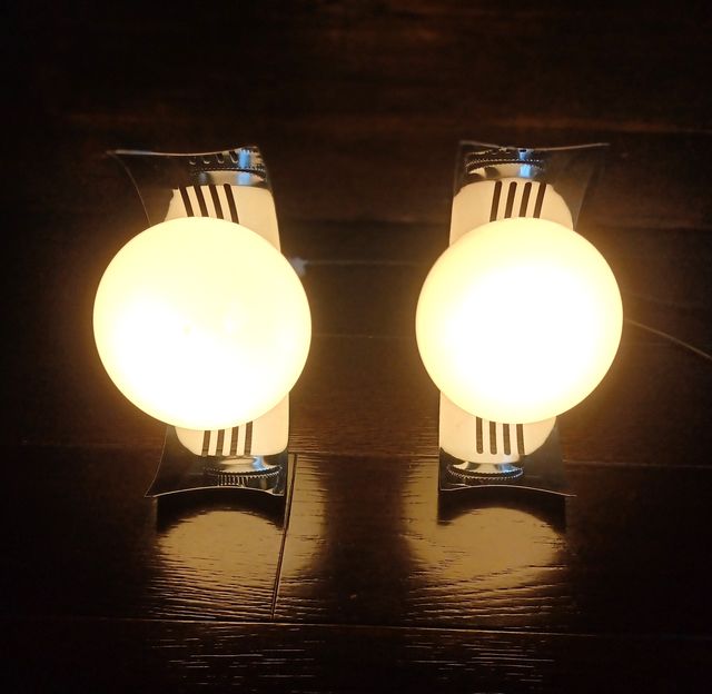 Pareja Apliques Space Age futurista Espanha 70's