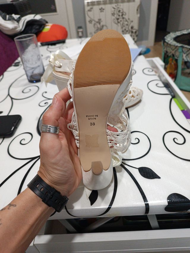 Zapatos de Novia Encaje Blanco