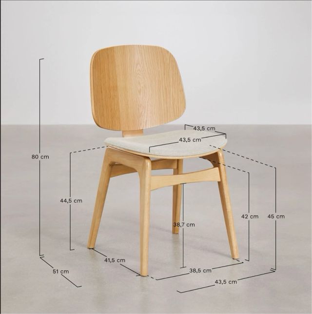 Sedia da pranzo in legno