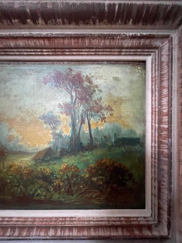 óleo impresionista francés fin XIX ini XX