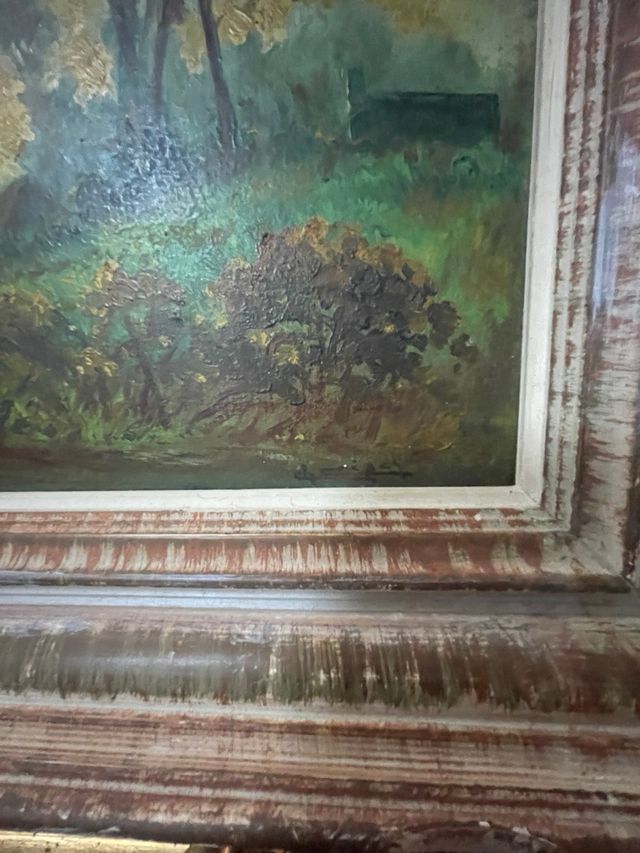 óleo impresionista francés fin XIX ini XX