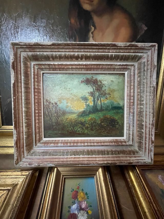 óleo impresionista francés fin XIX ini XX